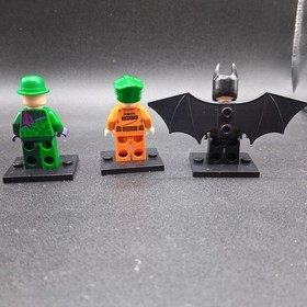 Lego Batman Minifigure Lot: SH0061 Joker, SH0088 Riddler, SH0048 Batman