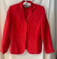 Travis Ayers Red Silk Blazer Size 8 (LK)