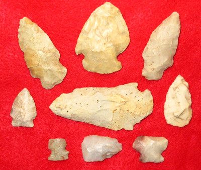 Authentic Native American artifact arrowhead 9) Missouri artifacts BN33