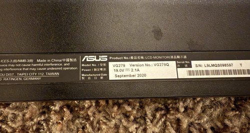 ASUS VG279Q 27" FHD IPS LED Gaming Monitor - Picture 4 of 6