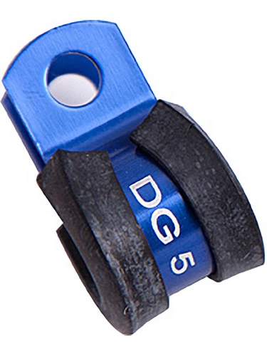Aeroflow Cushioned P-Clamp 1/4 (6.3mm) For -3 Hose, Blue, 10 Pack (AF158-04) - Picture 1 of 12