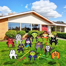 12 Pcs Halloween Golf Game Set Mini Golf Set Halloween Party Game Yard Sign H...