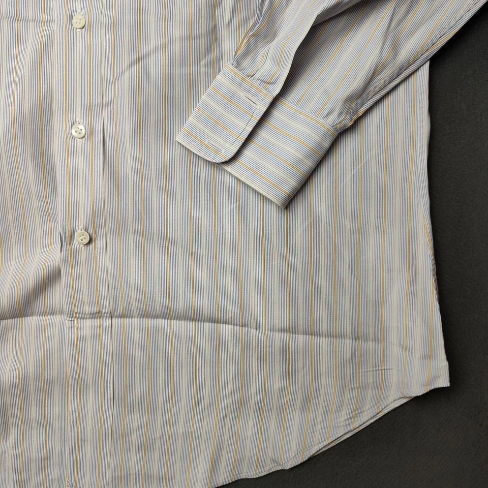 Camisa vintage Riddle McIntyre para hombre XL a rayas abotonadas manga larga vestido años 90 Foto 4 de 4