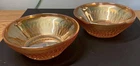 2 Jeanette Glass Berry Bowl Carnival Glass Marigold Anniversary Pattern, 4.75”