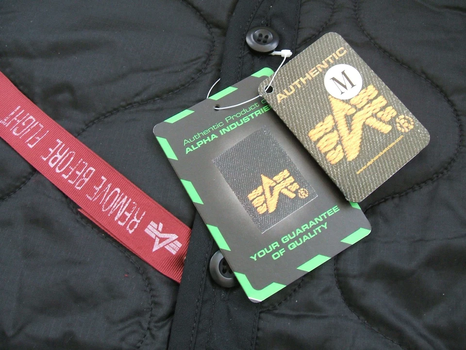 Alpha Industries ALS/92 M65 Coat / Jacket Liner , Medium , Black , NOS . - Image 3 of 4