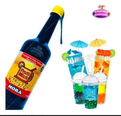 2 Pack Frutimich Jarabe Sabor Mora Para Bebidas  1 Litro Cada Una