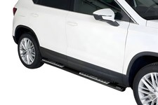 Schwellerrohre SCHWARZ Design für SEAT Ateca ab Bj.18- Edelstahl mit TÜV