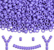 Plastic Pony Beads, 1000 Pcs, 6x9mm, for Bracelet, Hair Braiding, Friendship Bra