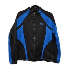 Fila Sport Activewear Full Zip Jacket Women's Large Black  Blue