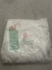 Vintage ToddleTime White Acrylic Baby Crib Blanket 36x50  Penneys RARE