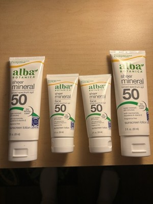 Alba Botanica Sheer Mineral 2 Face & 2 Body Sunscreen Lotion, SPF 50/ Water Res.