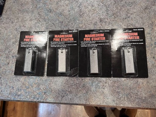 Lot of (4) Magnesium Fire Starters - Camping Survival Emergency Campfire Bug Out
