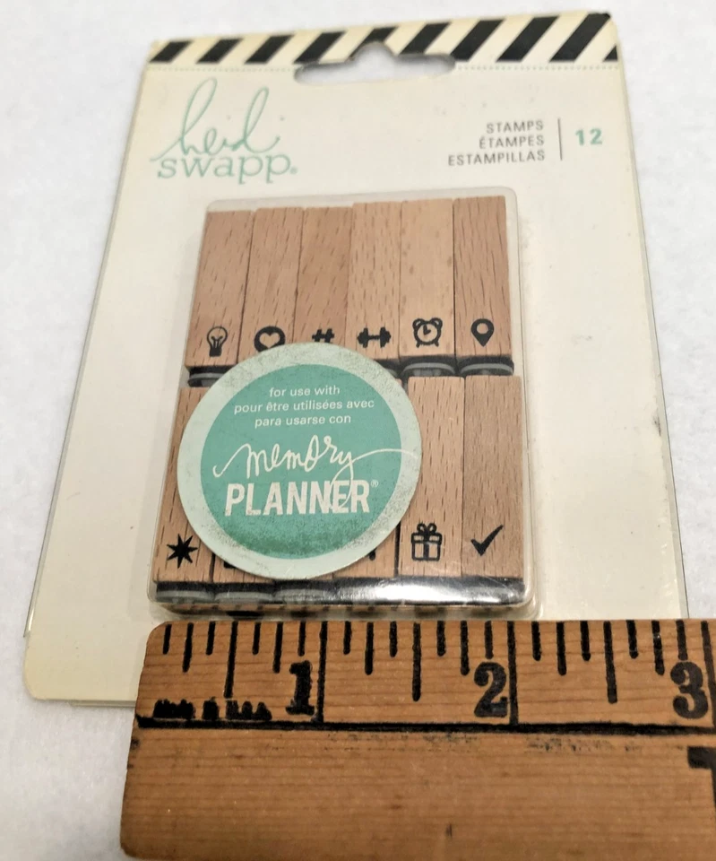 Planificador de memoria Heidi Swapp - (12) juego de sellos - mini estampillas recordatorias - NUEVO Foto 4 de 4