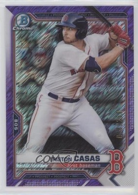 2021 Bowman Chrome Prospects Purple Shimmer Refractor 58/250 Triston Casas 0xz8