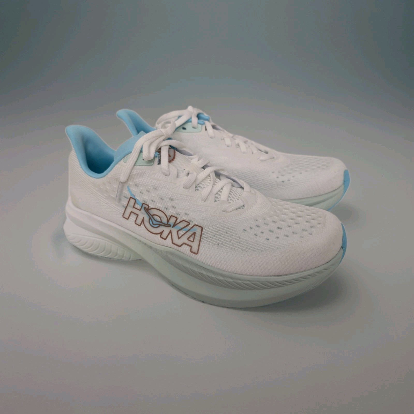 Hoka One One Womens Mach 6 1147810 FTRS White Running Shoes Sneakers Size 8.5 B thumbnail 9