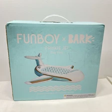 FUNBOY BARK Private Jet Plane Dog Float Life Pool Float for Dogs 55” X 75” NIB