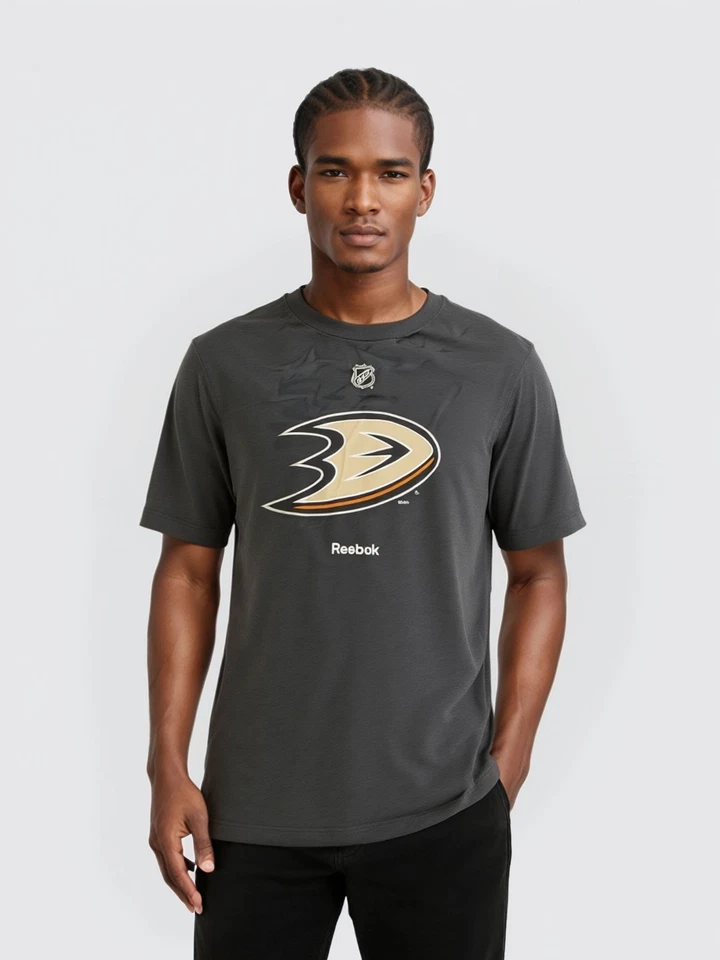NHL T-Shirt Anaheim Ducks Reebok Schwarz L Ice Hockey Sportswear Herren USA - Bild 2 von 4