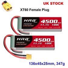 2pcs HRB 4500mAh XT60 3S 100C 11.1V LiPo Battery for RC Drone Airplane Truck UK
