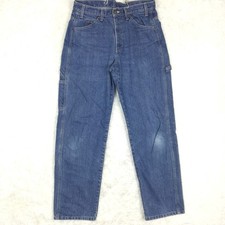 Dickies Mens Jeans Carpenter Blue Denim Medium Wash Straight Leg 32x32