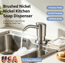 Soap Dispenser for Kitchen Sink Brushed Nickel Counter top Soap Dispenser Pump