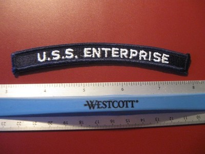 USN US Navy USS ENTERPRISE Arc Rocker Tab Patch