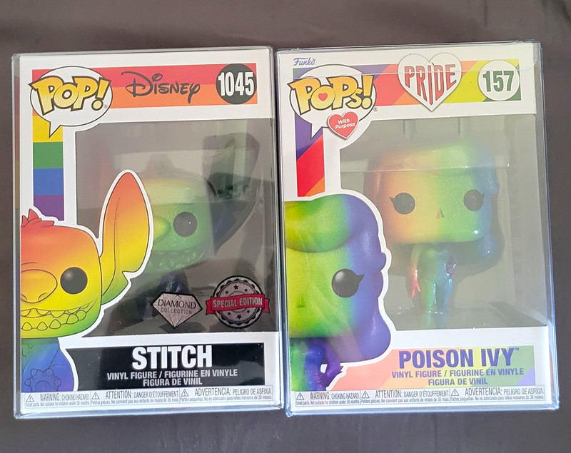 Funko Pop! Vinyl Pride Lot Stitch #1045 Diamond + Poison Ivy #157 Special Ed
