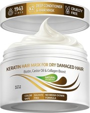 Keratin Hair Mask - Protein Repair Keratin Treatment - Deep Conditioner for Dry,