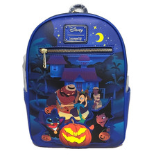Loungefly Disney Lilo  Stitch Halloween Glow in the Dark Mini Backpack Blue NWT