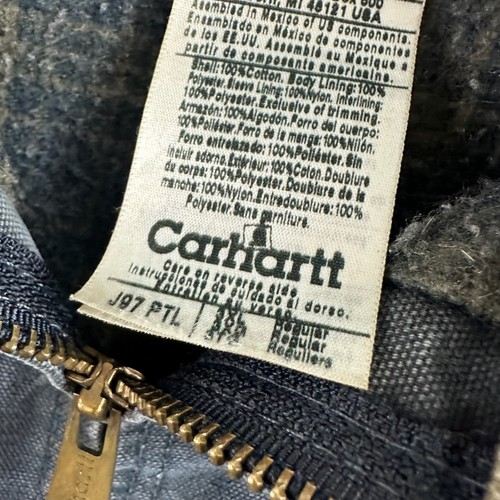Vintage Carhartt J97 PTL Detroit Jacke Herren 3XL Distressed Faded Schwarz Grau - Bild 8 von 14