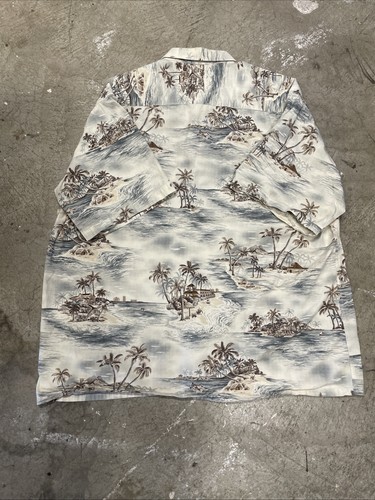 👾 Pierre Cardin Shirt Short Sleeve Men's Hawaiian Palm Multicolor Sz 2XL 27x30 - Picture 3 of 8