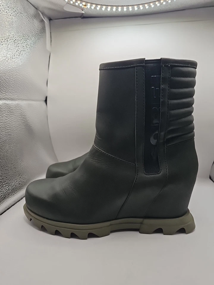 Bota de cuña SOREL Joan of Arctic III impermeable moto EE. UU. 9 musgo oscuro Foto 3 de 4