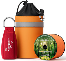 Arborist Throw Line Kit - Ultra Slick 166Ft Polyester Rope with 9Oz Weight Throw