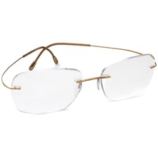 Silhouette Eyeglasses 5515 70 7530 Must Collection Gold Rimless 54[]17 140