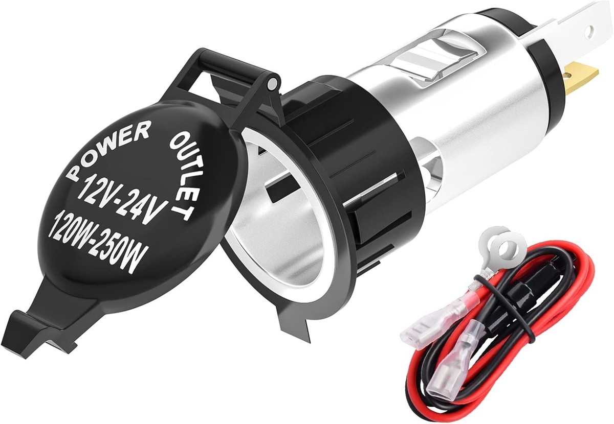 12V Female Cigarette Lighter Socket for Cars - DC Power Accessory Plug