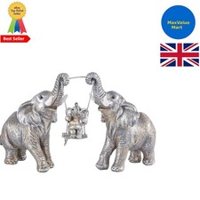 Elegantes silbernes Elefanten-Deko - bringt Glück & Gesundheit, perfekt zum Verschenken