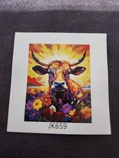 Longhorn 16"x20" Canvas Paints Paint by Numbers Beginner Kits Brushes Hang