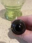 VINTAGE uranium Green GLASS DECANTER 8.5 Inch With black Art Deco Stopper Unique — photo 10