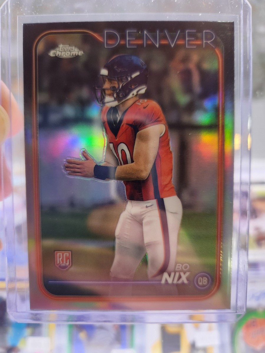 2024 Topps Chrome Football Bo Nix RC Silver Refractor 2024 Topps Chrome Football Bo Nix RC Silver Refractor