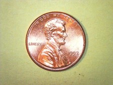 1992 Lincon one cent coin. DDR in United States of America. # 220