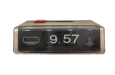 SEIKO Vintage Flip Clock Digital Alarm Quartz Rare Color Used Tested From JAPAN
