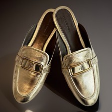 Tory Burch Size 7.5 Georgia Gold Mule