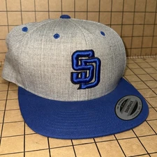 The Classics Yupoong Hat Snapback Glasses Gray And Blue. San Diego SD