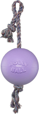 Romp-N-Roll Rope and Ball Dog Toy, 6 Inches/Medium, Light Purple