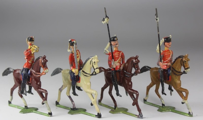 Heinrichsen 48mm British Hussars Lancers wOfficer & Bugler