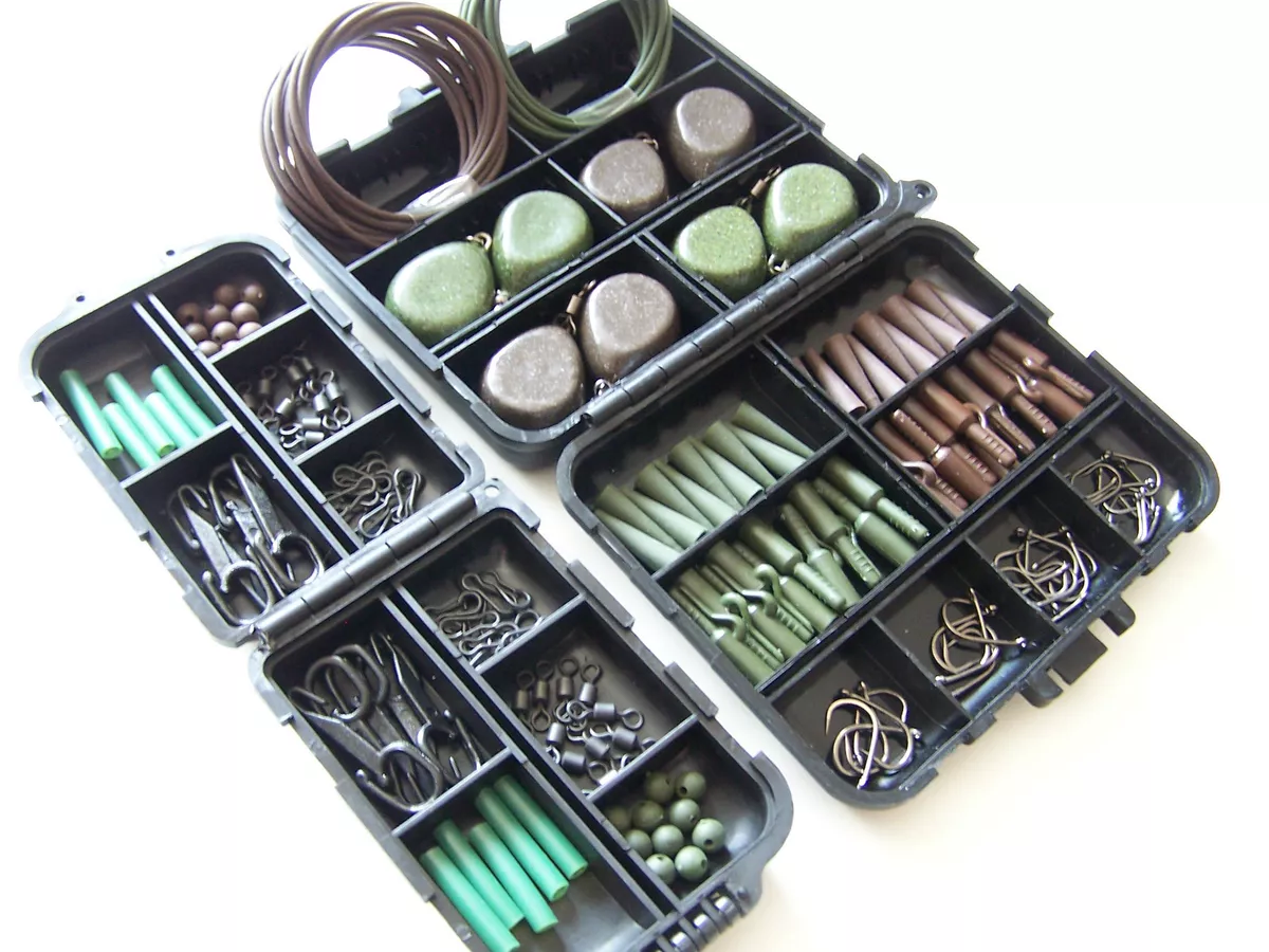 Carp Fishing Terminal End Tackle box set Weights safety clips For Hair Chod  Rigs