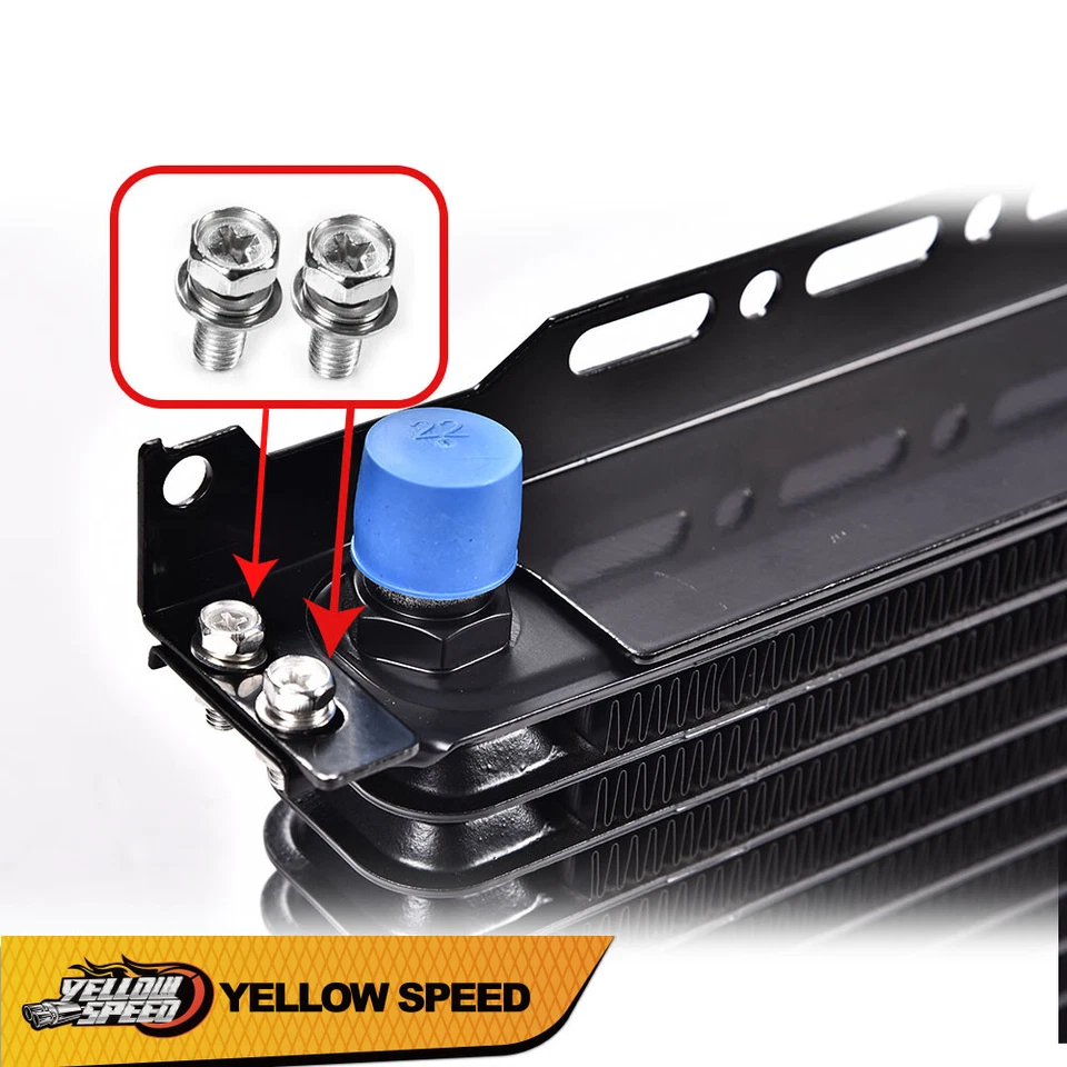 Enfriador de aceite universal de transmisión de motor de carreras de aluminio de 30 filas con kit de soporte Foto 4 de 4