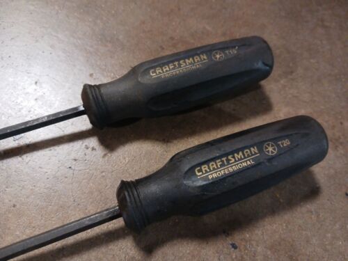 Vintage Craftsman Professional 47431 & 47432 USA WF N Torx Drivers T15 T20 - Picture 4 of 5