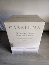 Casaluna Full size 3" Serene Foam Mattress Topper New in Box White