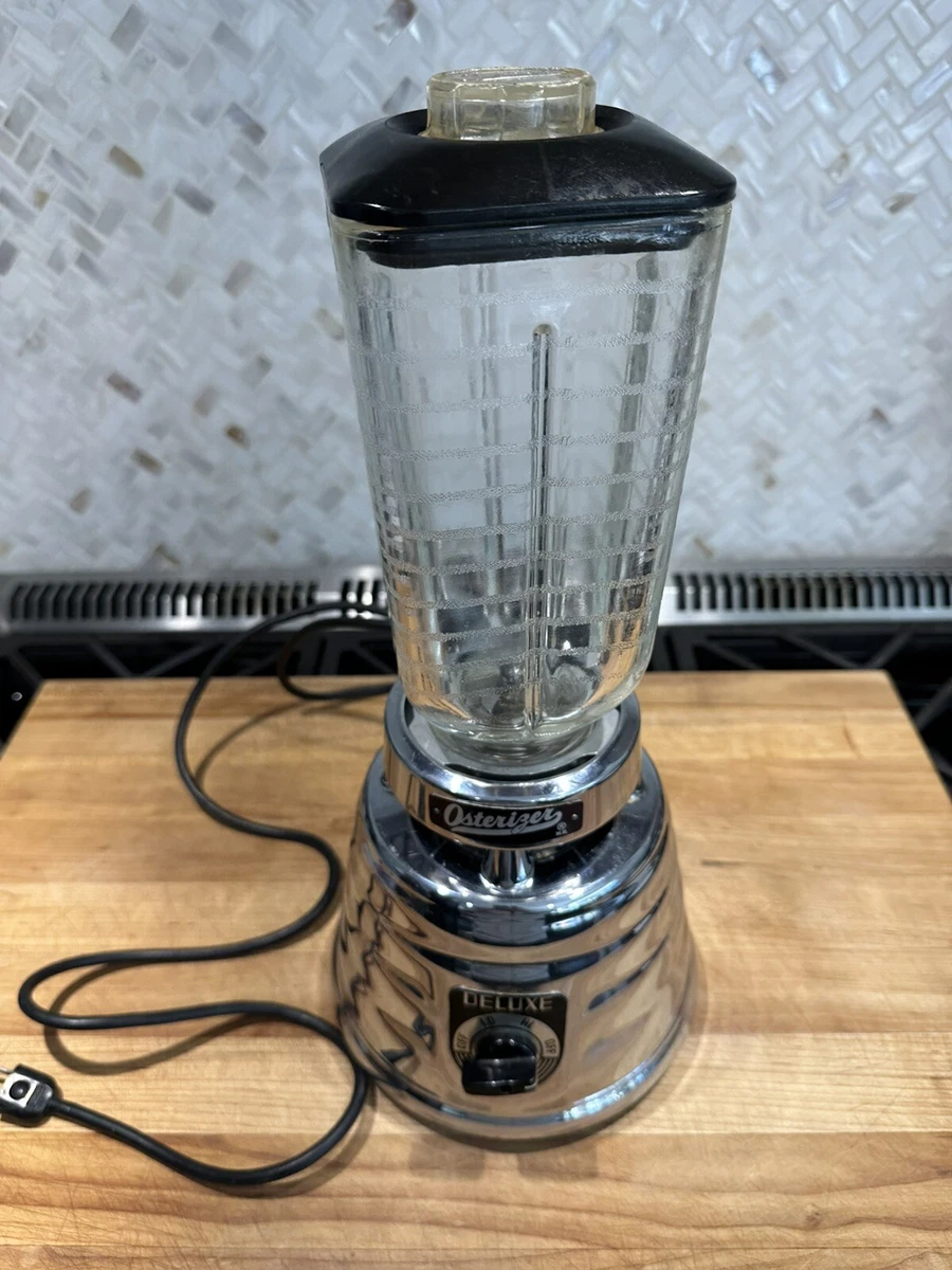Vintage Osterizer Beehive Blender, Chrome Stainless, Round Base, Glass