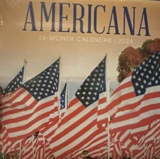 ✨2024 Mini Wall Calendar 5.6x5.3 Americana 16-month✨